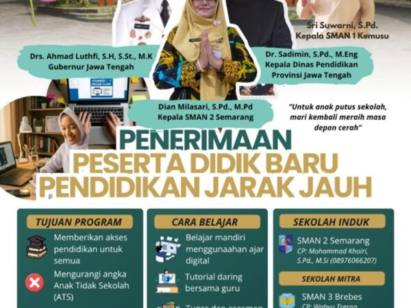 Penerimaan Peserta Didik Baru Pendidikan Jarak Jauh (PJJ) Tahun Ajaran 2026/2027