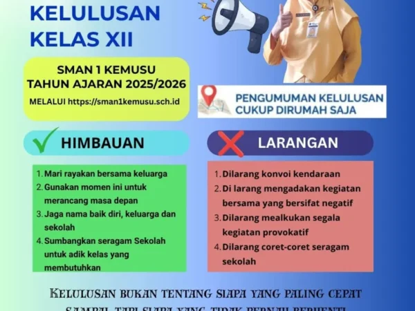 Pengumuman Kelulusan Kelas XII Tahun Ajaran 2025/2026