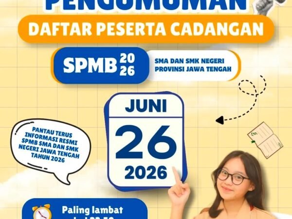 Pengumuman Daftar Peserta Cadangan SPMB 2026