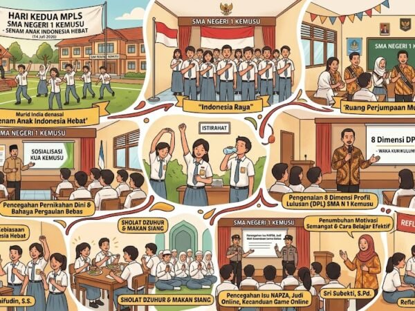 Semangat Membara di Hari Kedua MPLS SMA Negeri 1 Kemusu: Dari Kebugaran Fisik hingga Pembentukan Karakter Generasi Hebat