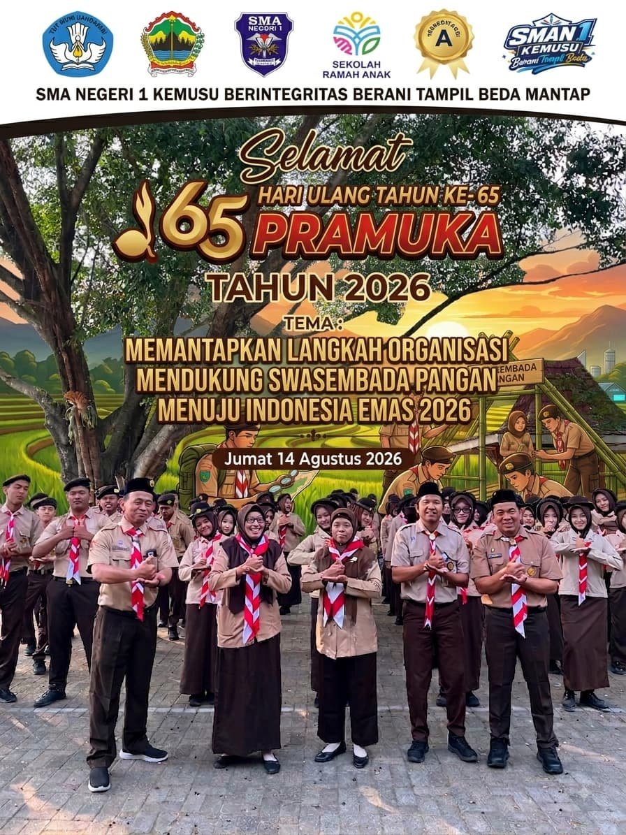 SMA Negeri 1 Kemusu Gelar Upacara Khidmat Peringati Hari Pramuka Ke-65 SMA Negeri 1 Kemusu Gelar Upacara Khidmat Peringati Hari Pramuka Ke-65