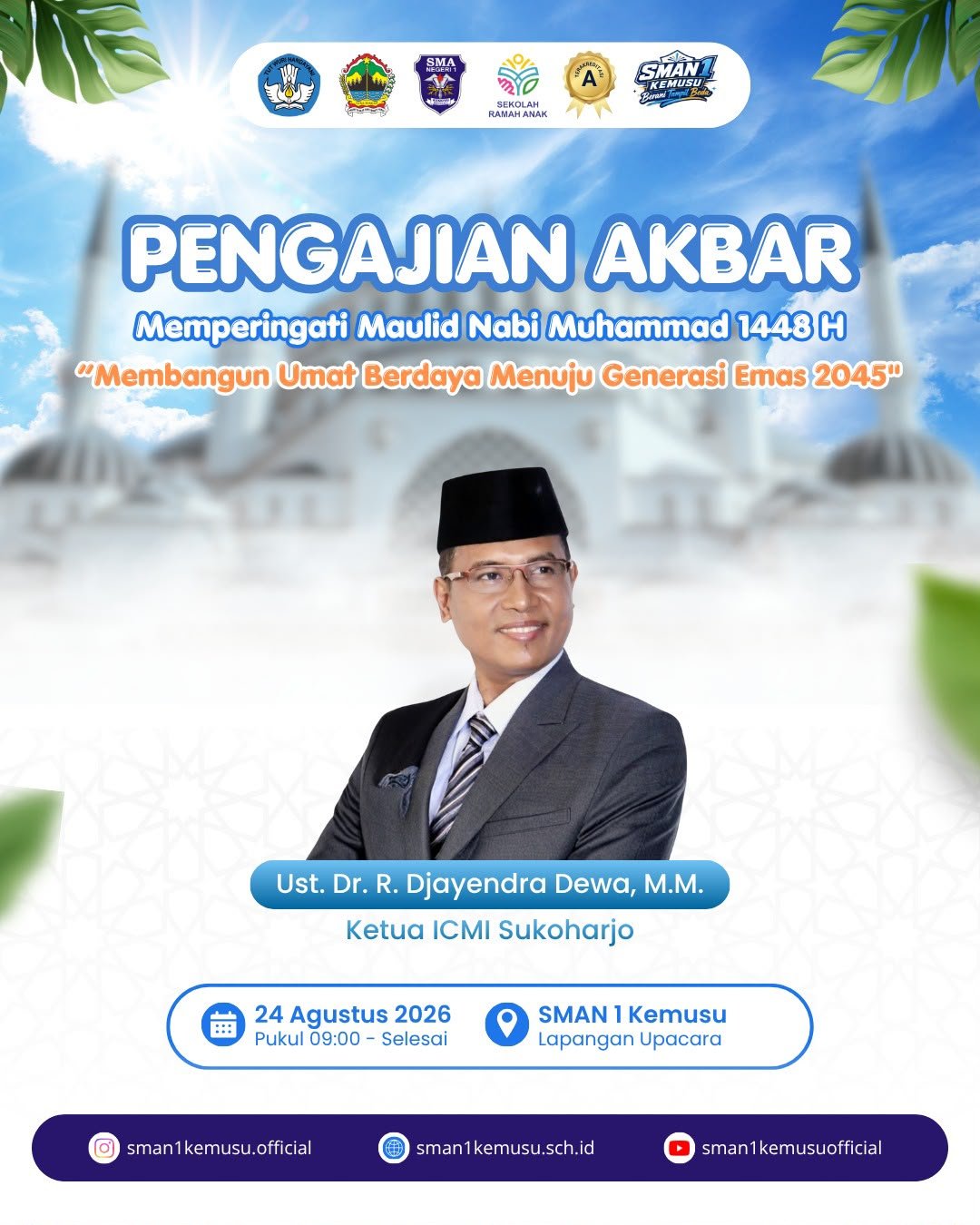 Integrasikan Karakter Spiritual dan Komitmen Program MANTAP, SMAN 1 Kemusu Gelar Pengajian Akbar Peringatan Maulid Nabi 1448 H