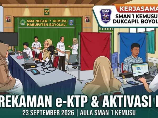 SMAN 1 Kemusu Gandeng Disdukcapil Boyolali Gelar Perekaman e-KTP dan Aktivasi IKD bagi Siswa