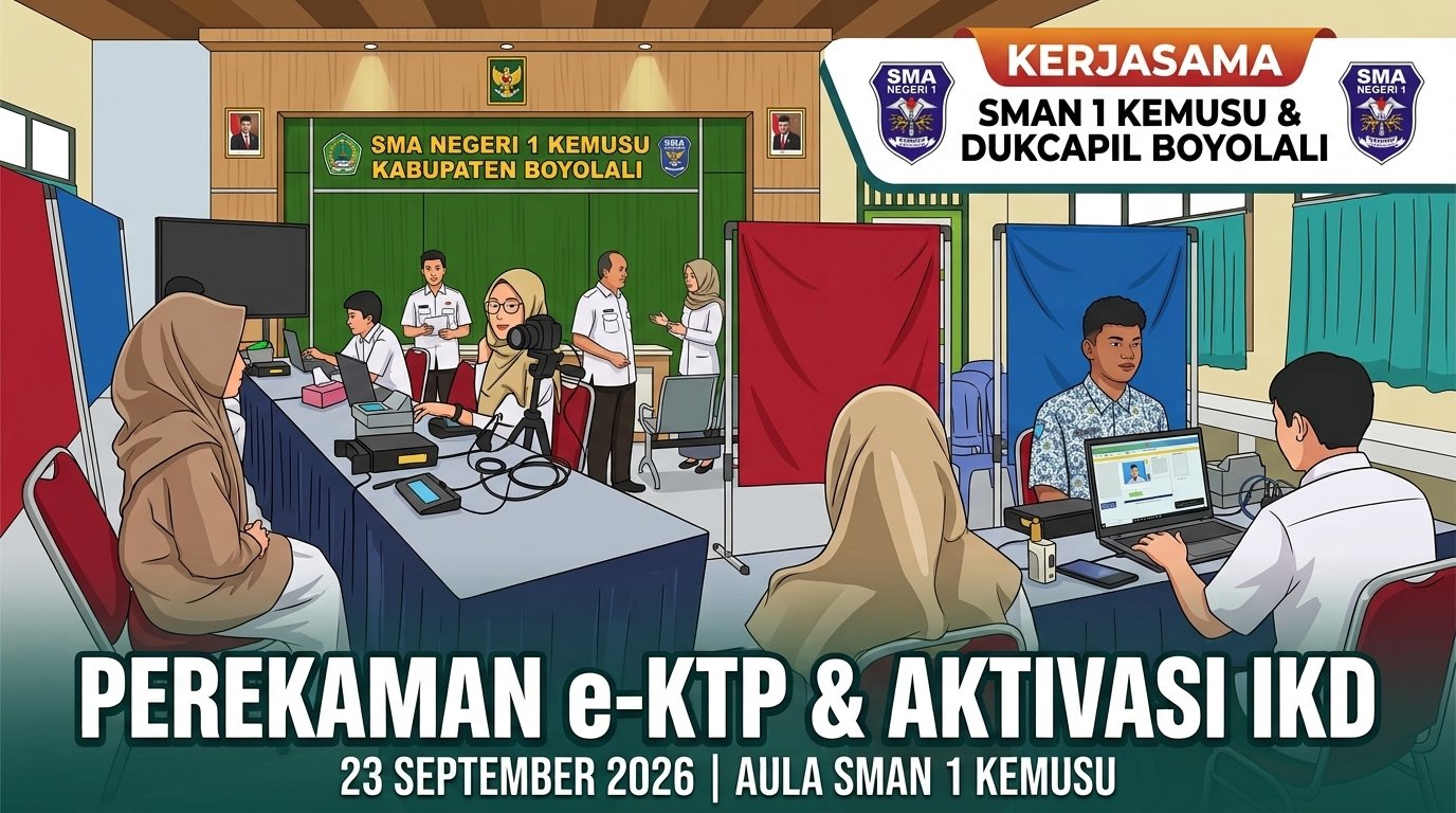 SMAN 1 Kemusu Gandeng Disdukcapil Boyolali Gelar Perekaman e-KTP dan Aktivasi IKD bagi Siswa SMAN 1 Kemusu Gandeng Disdukcapil Boyolali Gelar Perekaman e-KTP dan Aktivasi IKD bagi Siswa