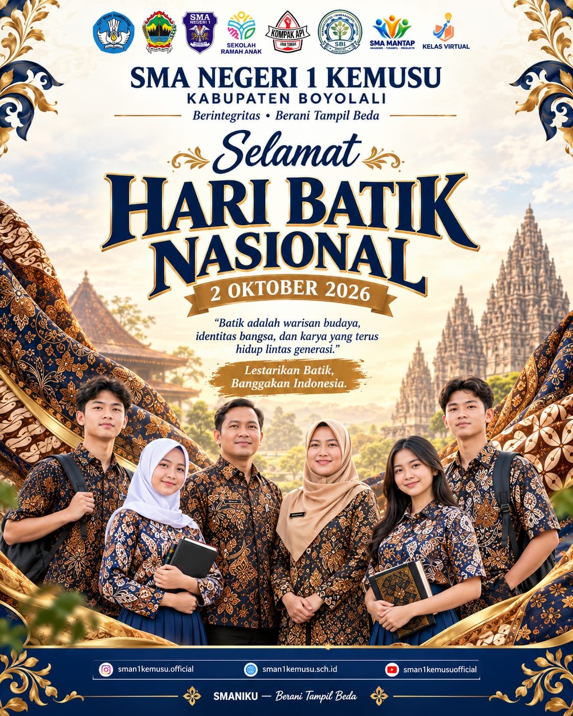 Semarak Hari Batik Nasional: Keluarga Besar SMA Negeri 1 Kemusu Unjuk Pesona Busana Nusantara Semarak Hari Batik Nasional: Keluarga Besar SMA Negeri 1 Kemusu Unjuk Pesona Busana Nusantara