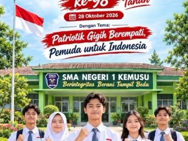 Khidmat dan Penuh Semangat, SMA Negeri 1 Kemusu Gelar Upacara Peringatan Hari Sumpah Pemuda ke-98